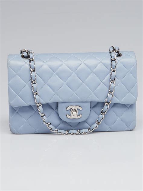 light blue chanel classic flap|Chanel classic double flap lambskin.